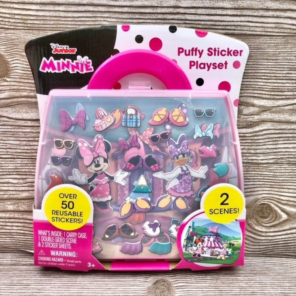 Disney Minnie puffy sticker play set purse